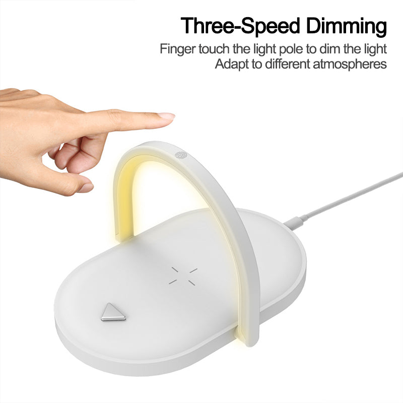 3-in-1 Wireless Charging Station with Night Light